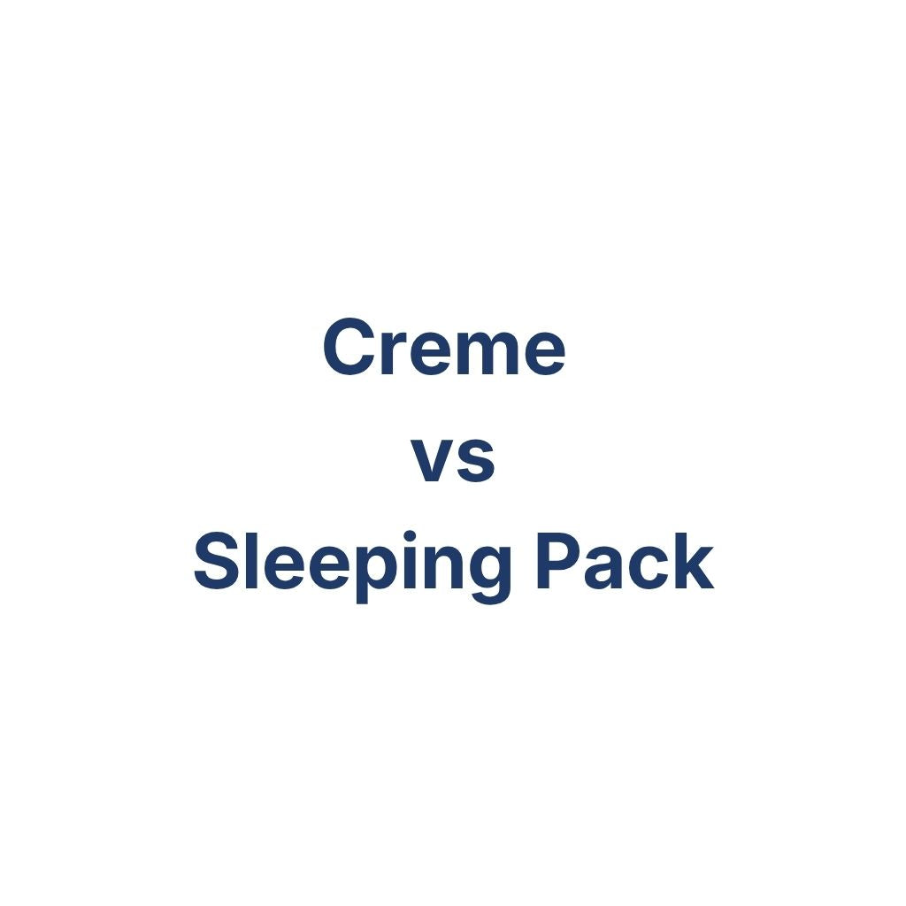 Creme vs Sleeping Pack – wann welches – K-Beauty Produktvergleich koreanische Kosmetik