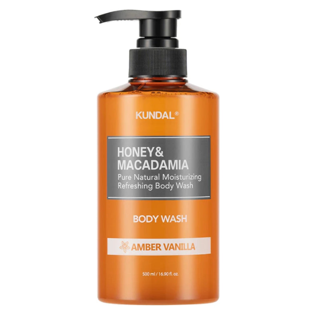 K Beauty KUNDAL Honey & Macadamia Pure Body Wash Amber Vanilla 500 ml mit EAN 8809568742061 Korean Skincare Koreanische Kosmetik