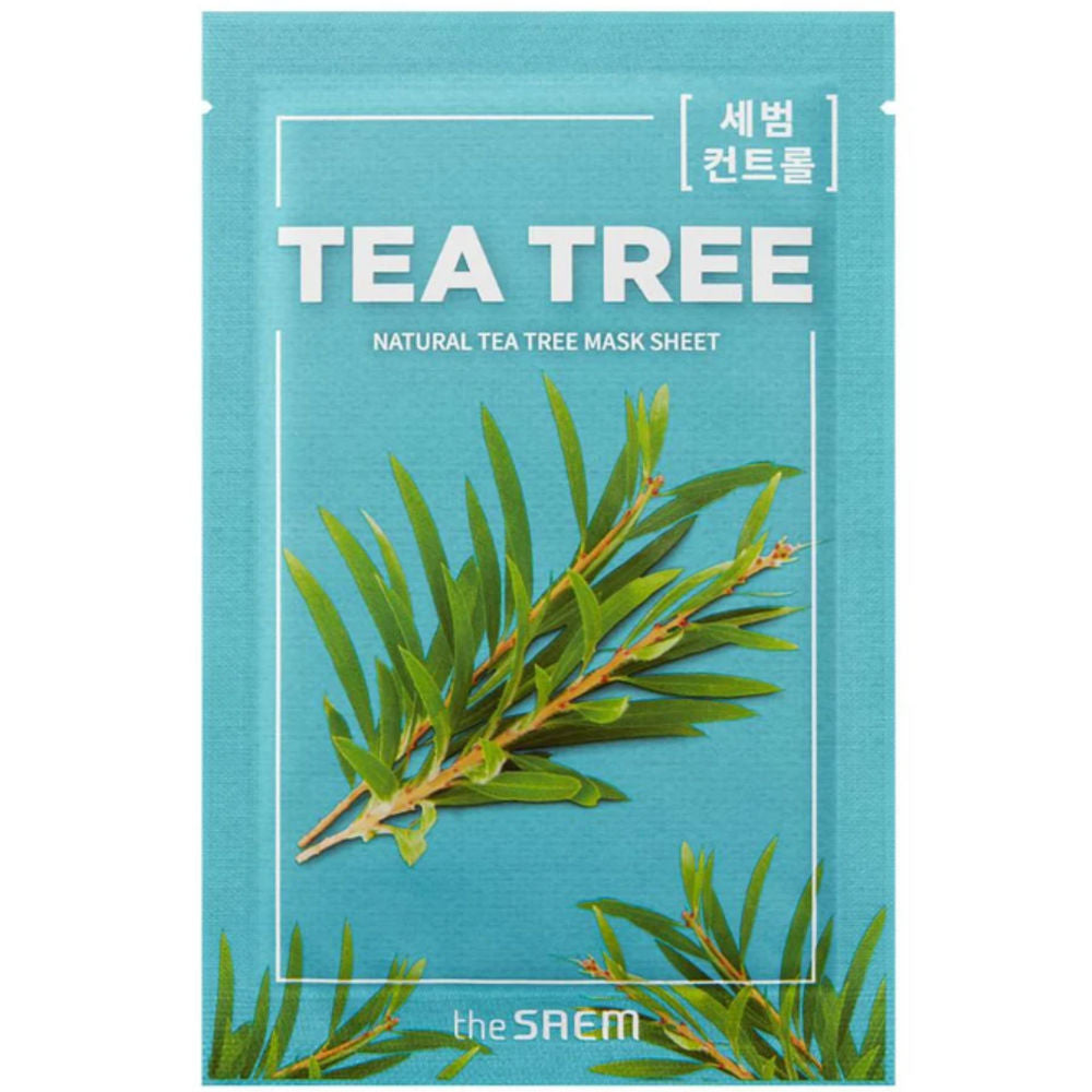 K Beauty THE SAEM Natural Tea Tree Mask Sheet 21 ml 1 sheet Korean Skincare Koreanische Kosmetik
