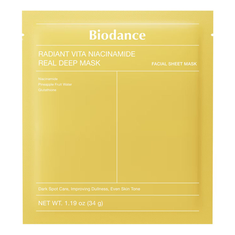 K Beauty Biodance Radiant Vita Niacinamide Real Deep Mask 1 Sheet mit EAN 8809891184590 Koreanische Skincare