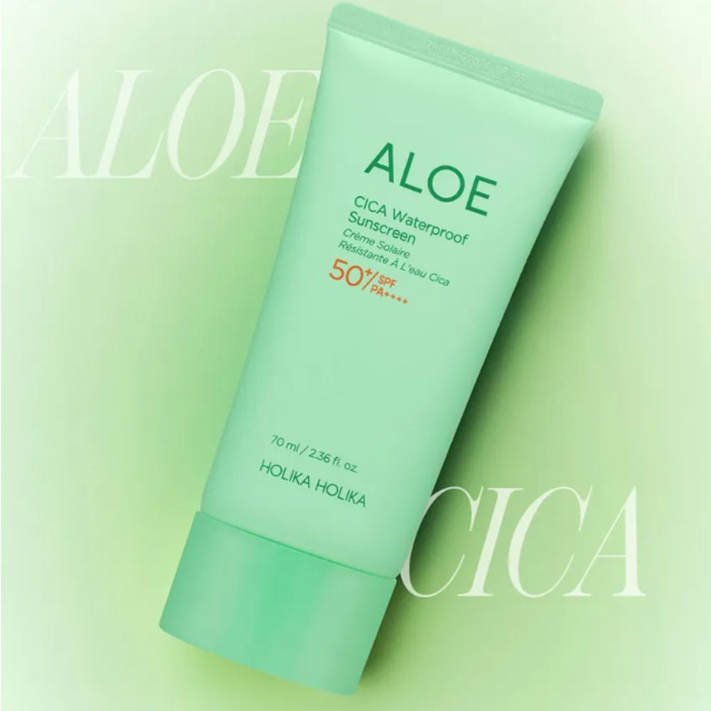 Korean Skincare Holika Holika Aloe Cica Waterproof Sunscreen SPF50 mit EAN 8806334395681 Koreanische Skincare K Beauty