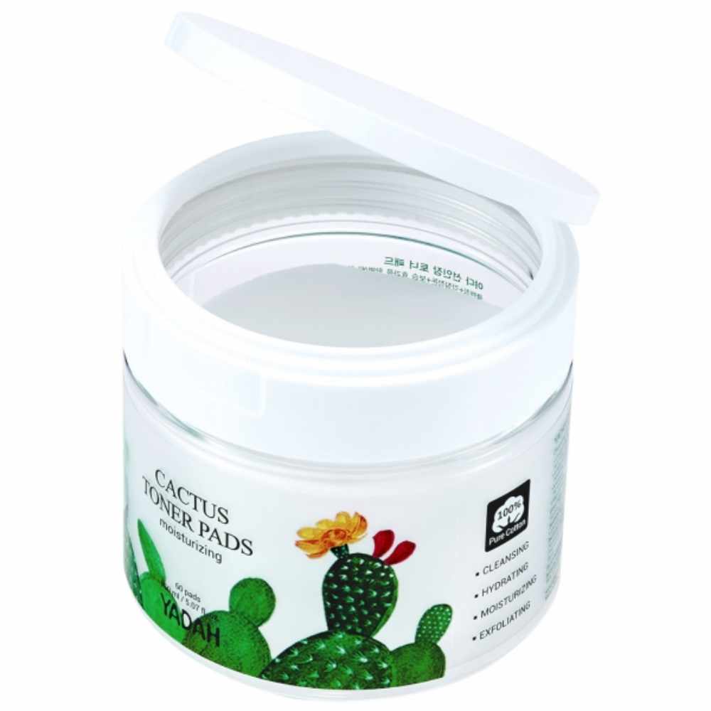 Korean Skincare YADAH CACTUS TONER PADS 60 pads mit EAN 8809340384717 K-Beauty Koreanische Kosmetik