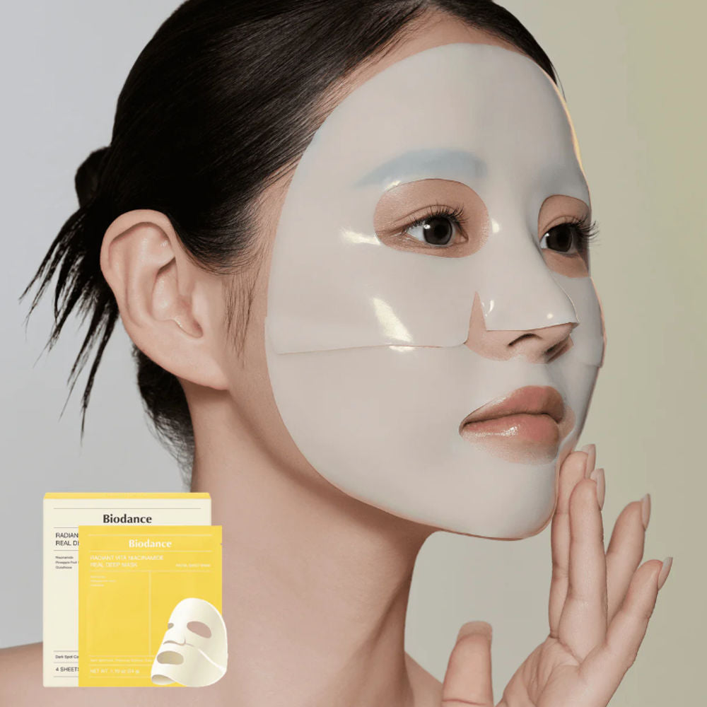 Korean Skincare Biodance Radiant Vita Niacinamide Real Deep Mask 1 Sheet mit EAN 8809891184590 Koreanische Skincare Korean Beauty K Beauty