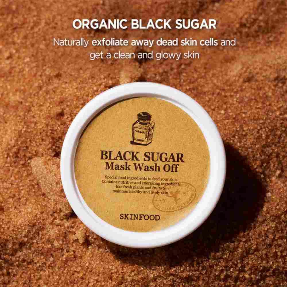 Korean Skincare SKINFOOD Black Sugar Mask Wash Off-120g mit EAN 8809032673754 Koreanische Kosmetik K-Beauty