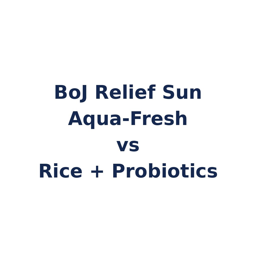 BoJ Relief Sun Aqua-Fresh vs Rice + Probiotics – K-Beauty Produktvergleich koreanische Kosmetik