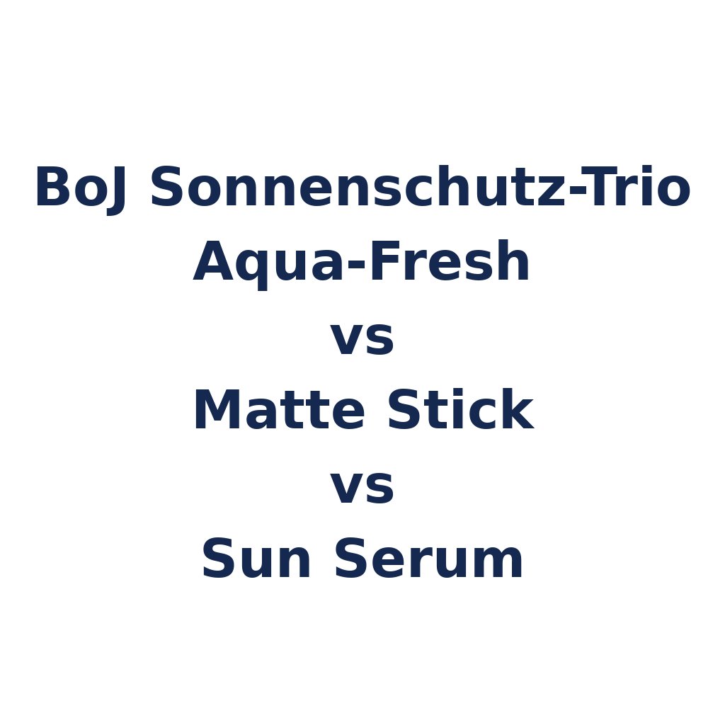BoJ Sonnenschutz-Trio: Aqua-Fresh vs Matte Stick vs Sun Serum – K-Beauty Produktvergleich koreanische Kosmetik