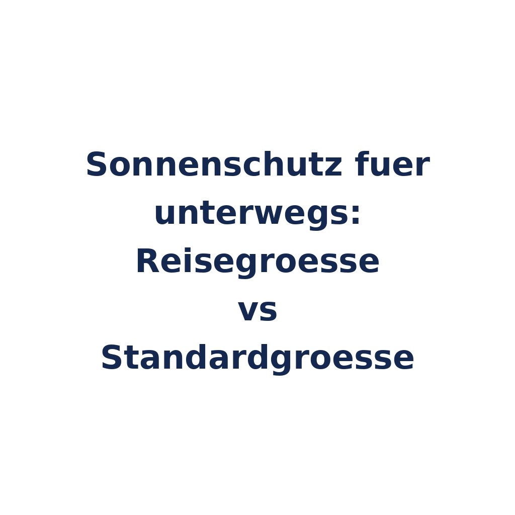 Sonnenschutz fuer unterwegs – Reisegroesse vs Standardgroesse – K-Beauty Produktvergleich koreanische Kosmetik