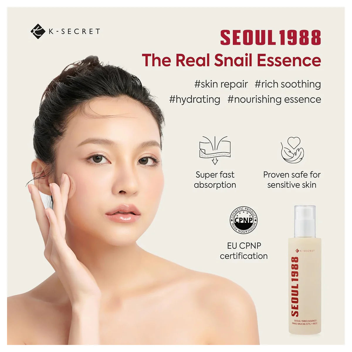 K Beauty K-Secret Seoul 1988 Essence Snail Mucin 97 Rice 100 ml EAN 8809695240515 Korean Skincare Koreanische Skincare