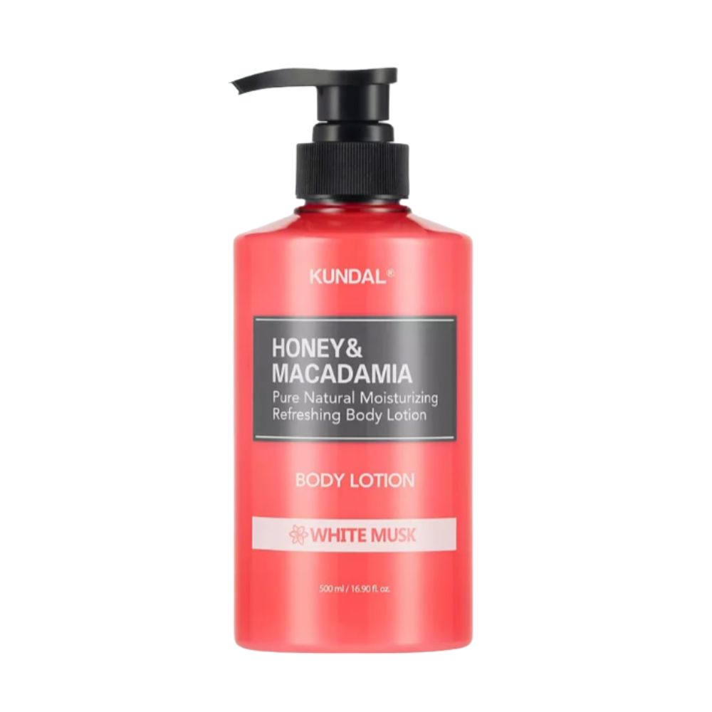 K Beauty KUNDAL Honey & Macadamia Pure Body Lotion White Musk 500 ml mit EAN 8809568740050 Korean Skincare Koreanische Kosmetik