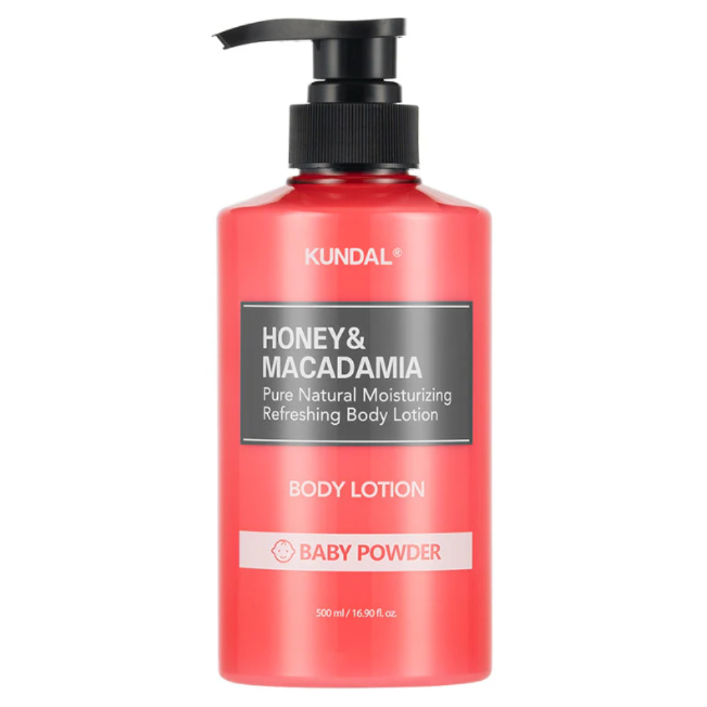 K Beauty KUNDAL Honey & Macadamia Pure Body Lotion Baby Powder mit EAN 8809568740005 500 ml Korean Skincare Koreanische Kosmetik