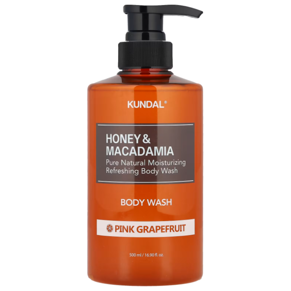 K Beauty KUNDAL Honey & Macadamia Pure Body Wash, Pink Grapefruit 500 ml 
Korean Skincare Koreanische Kosmetik