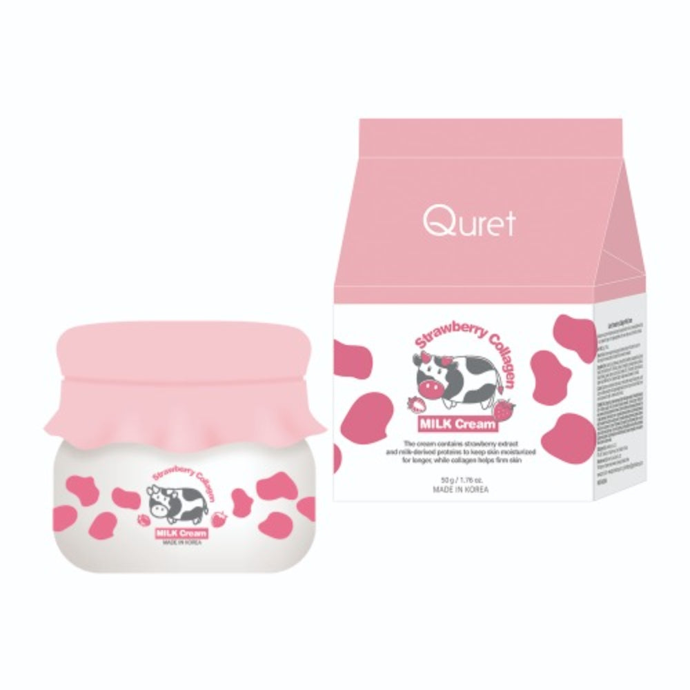 Korean Skincare QURET Strawberry Collagen Milk Cream 50 g mit EAN 8809632523411 Koreanische Kosmetik K Beauty